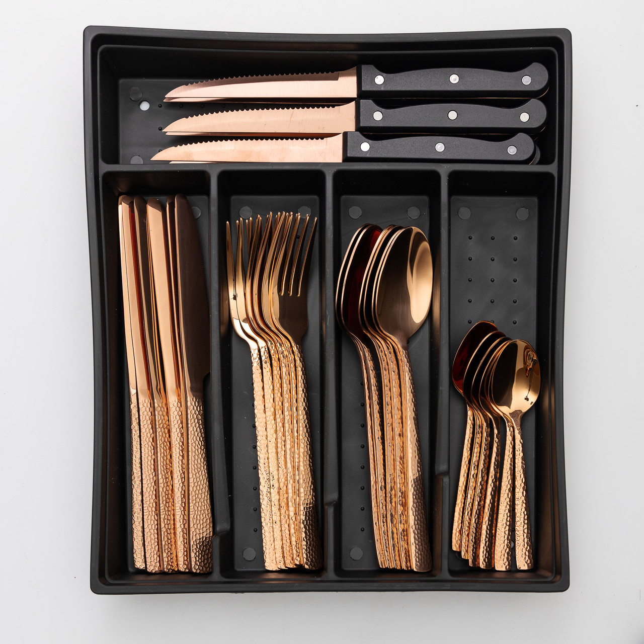 Набір столових приборів у футлярі на 6 персон столовий набір 30 предметів Бронза