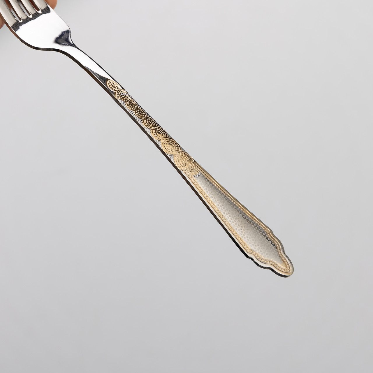 Набір столових приладів золото на 6 персон комплект столових приладів 24 предмети Срібло із золотом