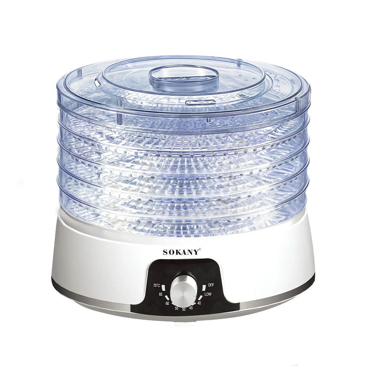 Сушарка для фруктів та овочів електрична 350 Вт 5 лотків Sokany