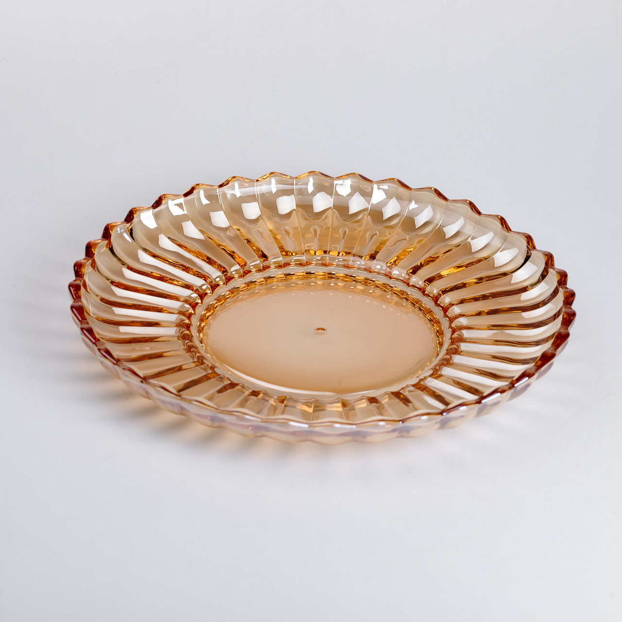 Блюдо сервірувальне Ø 28 скляне прозоре для подачі закусок, десертів, фруктів