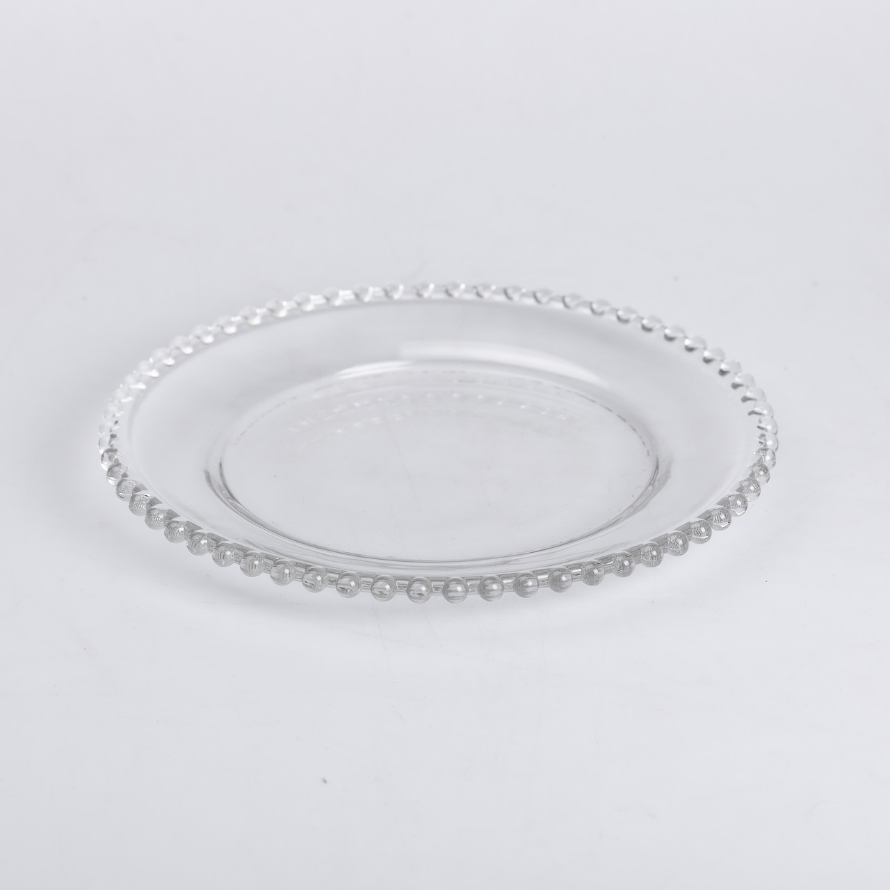 Тарілка десертна скляна Перлини 18,5 см