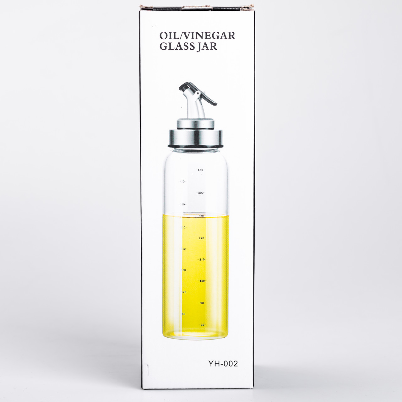 Пляшка для олії та оцту з дозатором 350 мл скляна