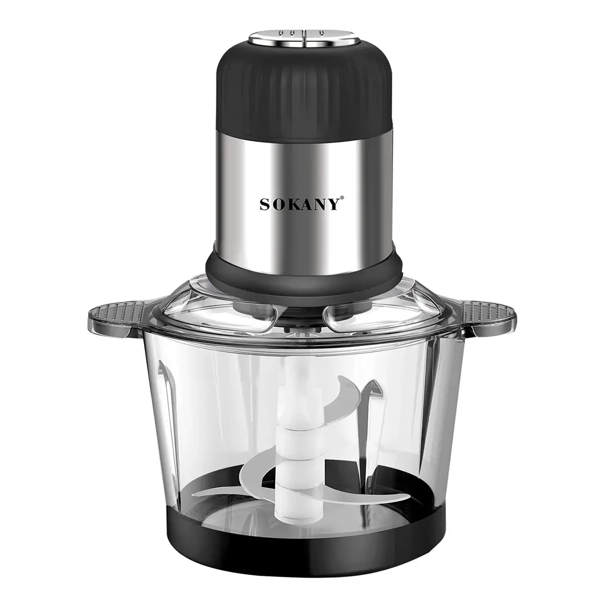 Чопер подрібнювач 800 Вт 4 леза з чашею на 2 літри м'ясорубка Sokany