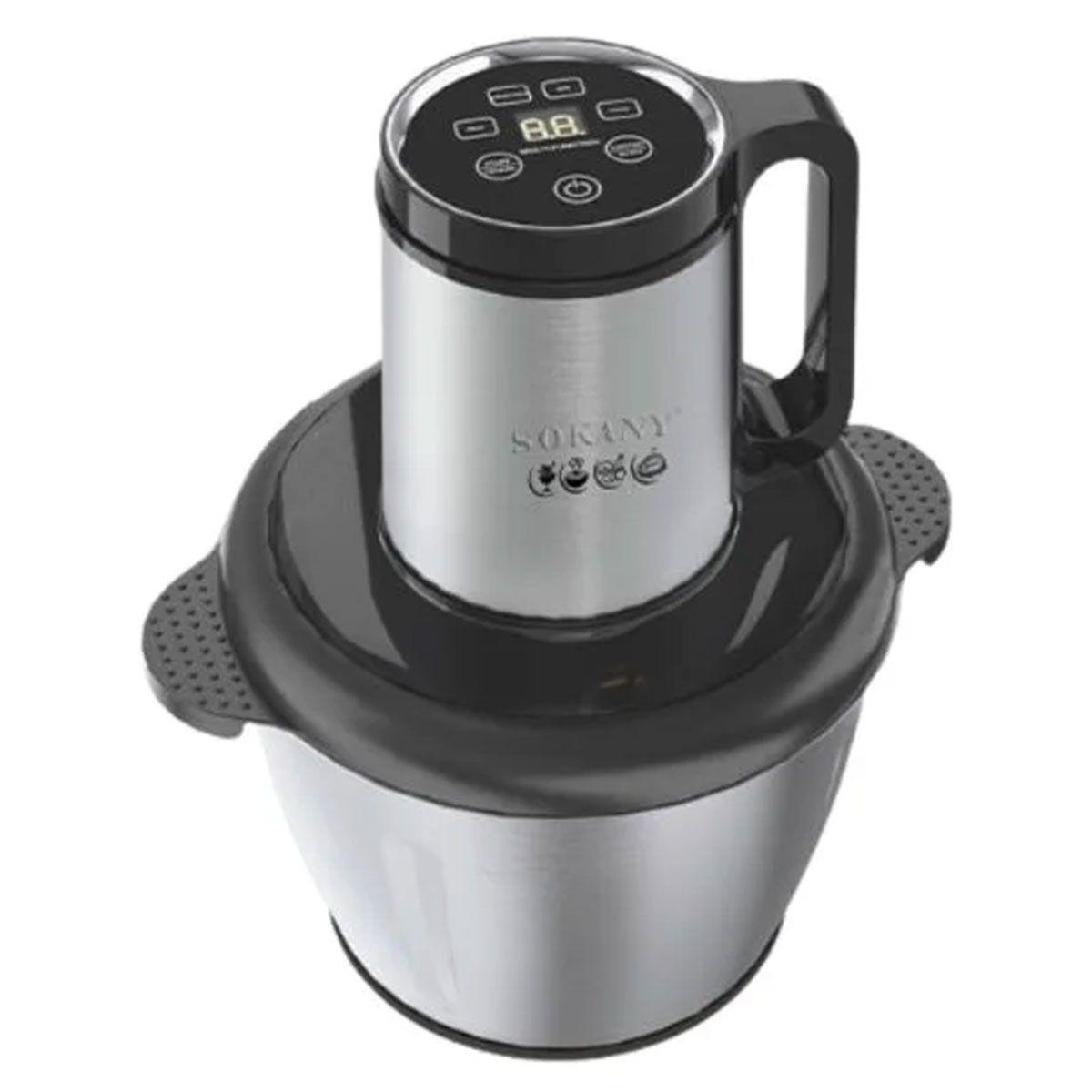 Чопер подрібнювач 800 Вт 4 леза з чашею на 3 літри м'ясорубка Sokany