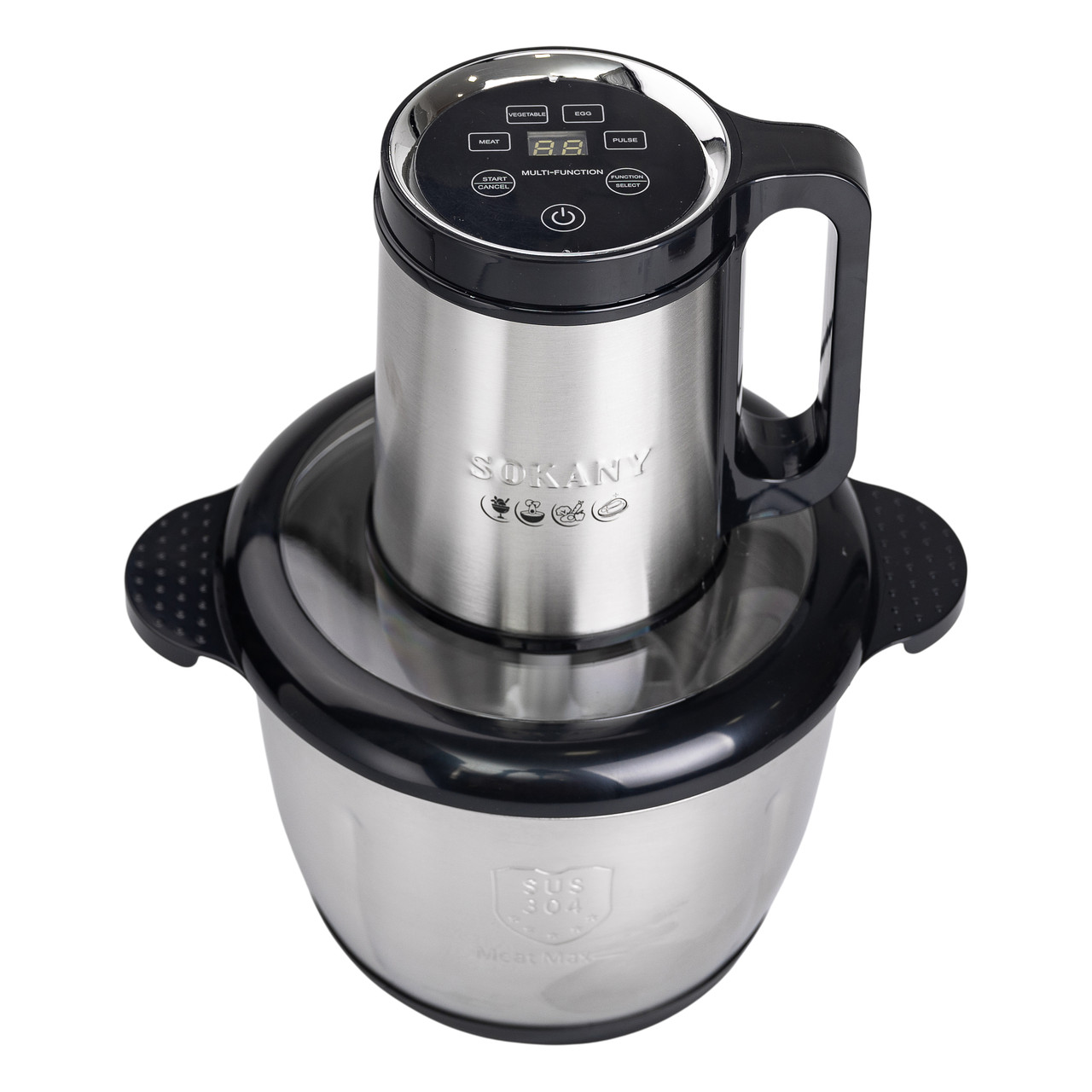 Чопер подрібнювач 800 Вт 4 леза з чашею на 3 літри м'ясорубка Sokany