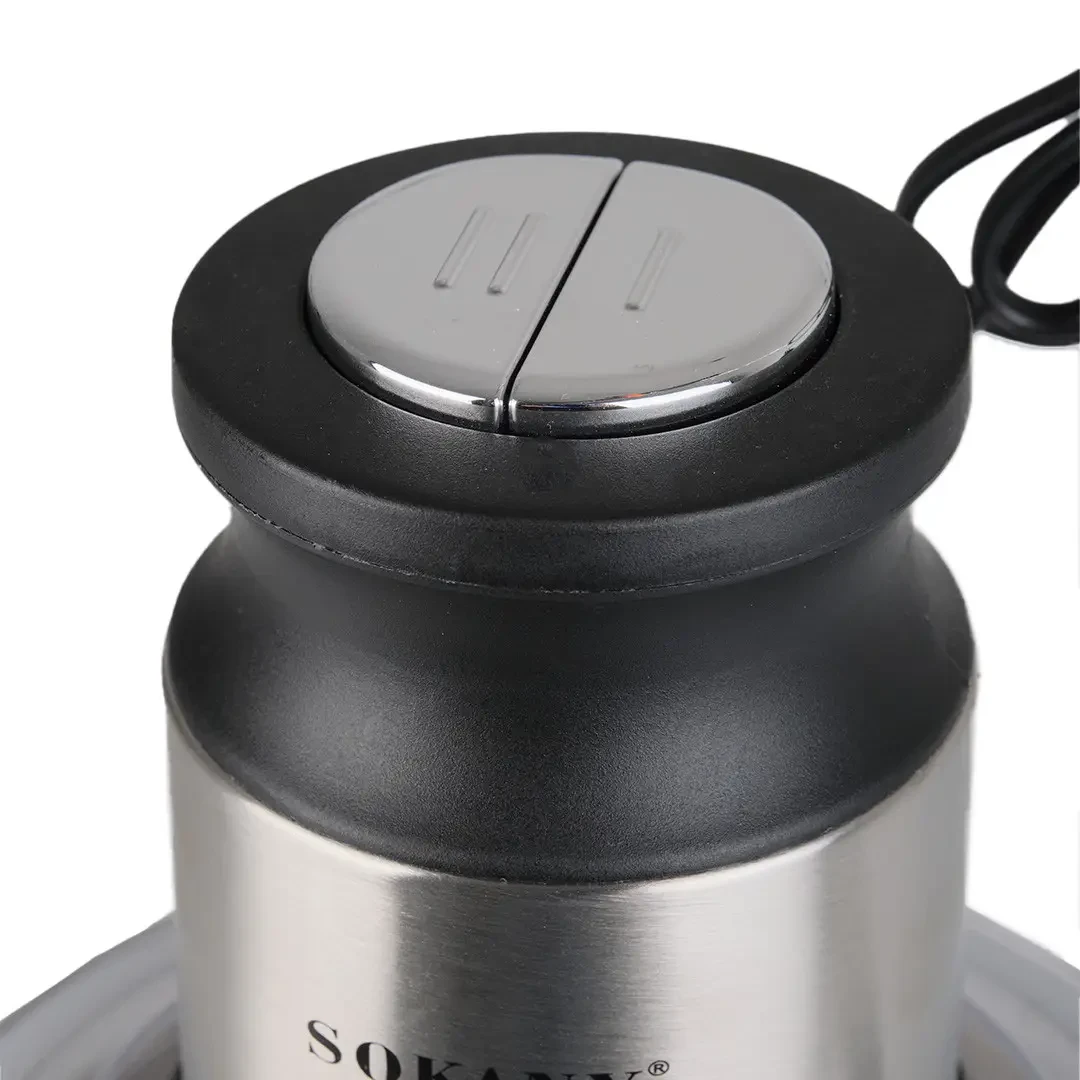 Чопер подрібнювач з чашею 3 літри 4 леза нержавіюча сталь овочерізка Sokany