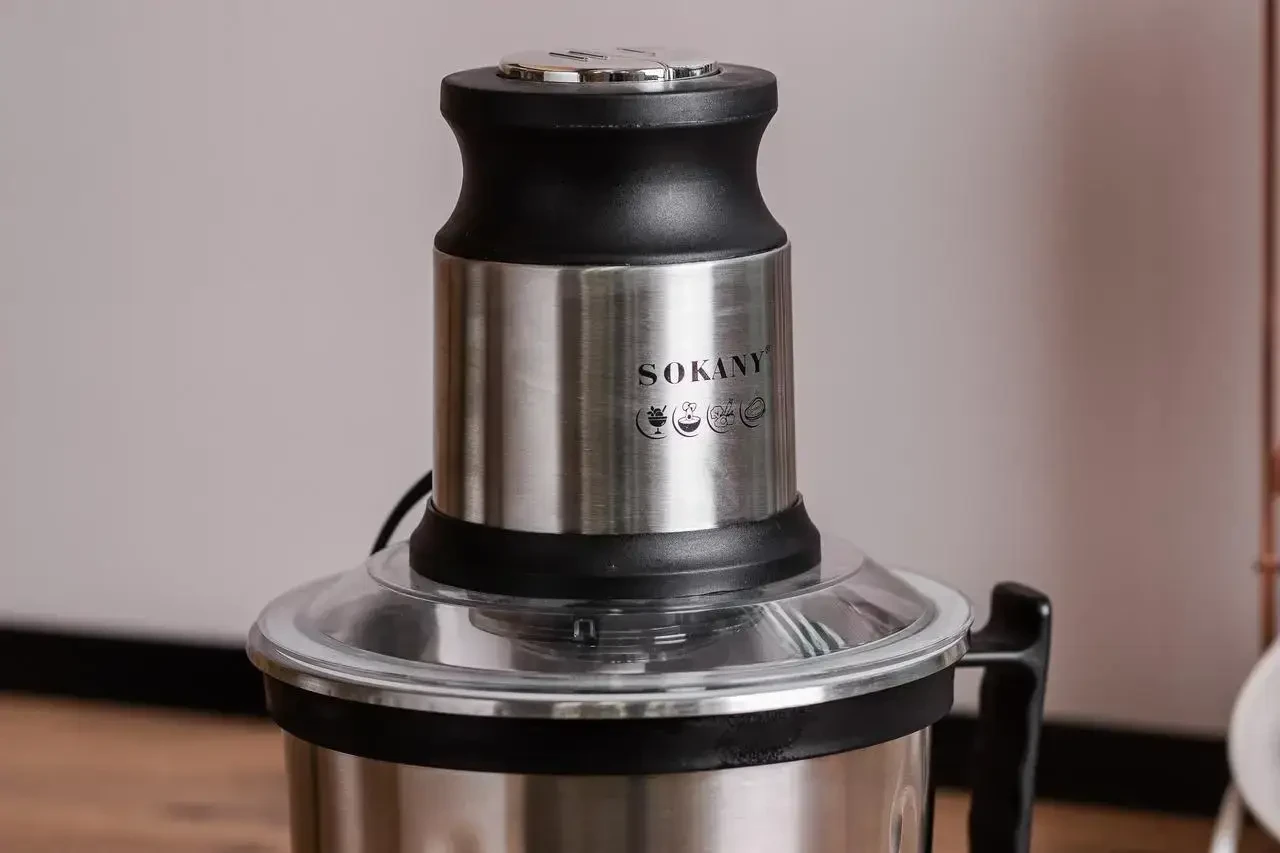 Чопер подрібнювач з чашею 3 літри 4 леза нержавіюча сталь овочерізка Sokany