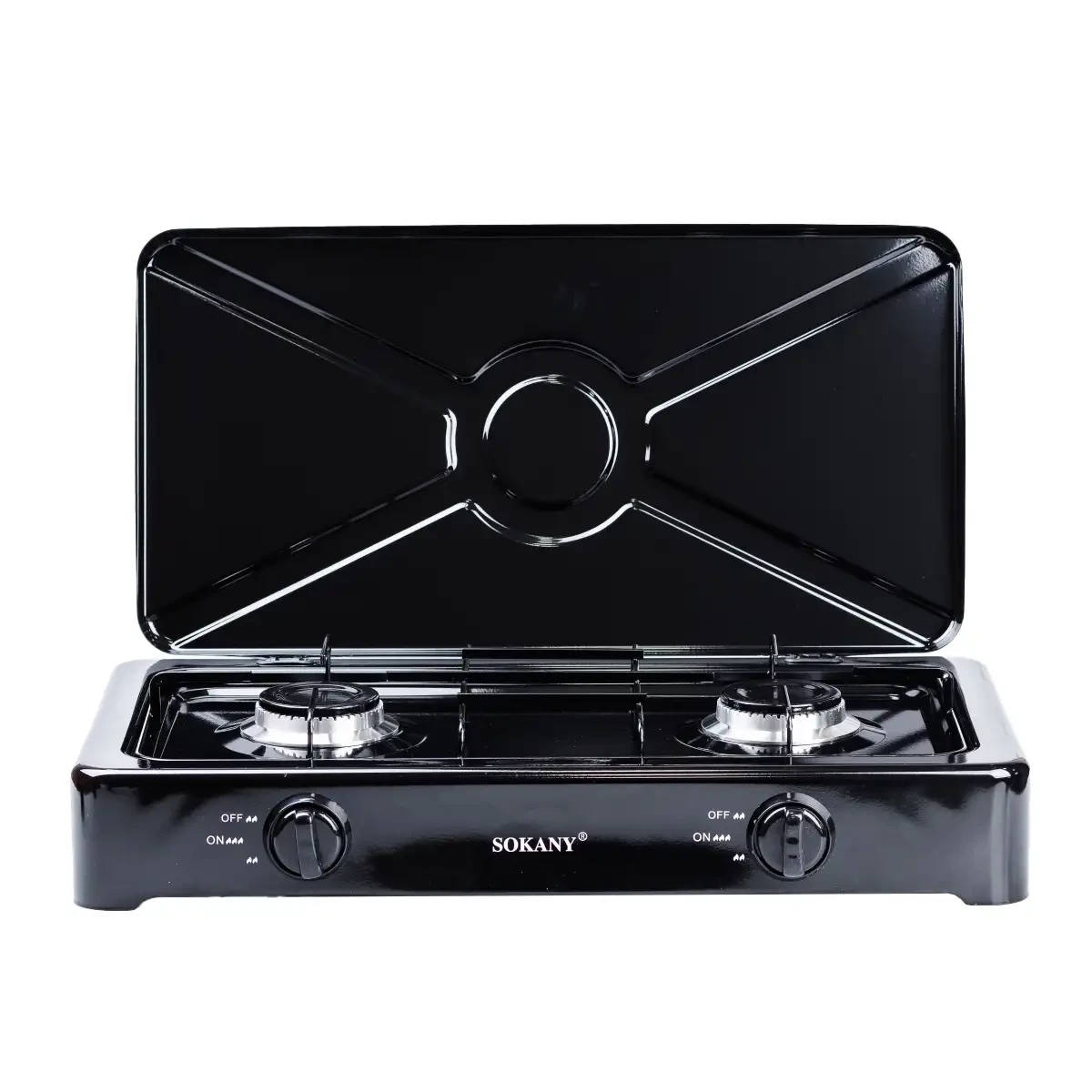 Газова плита настільна на 2 конфорки міні газова плита для дачі під балон Sokany