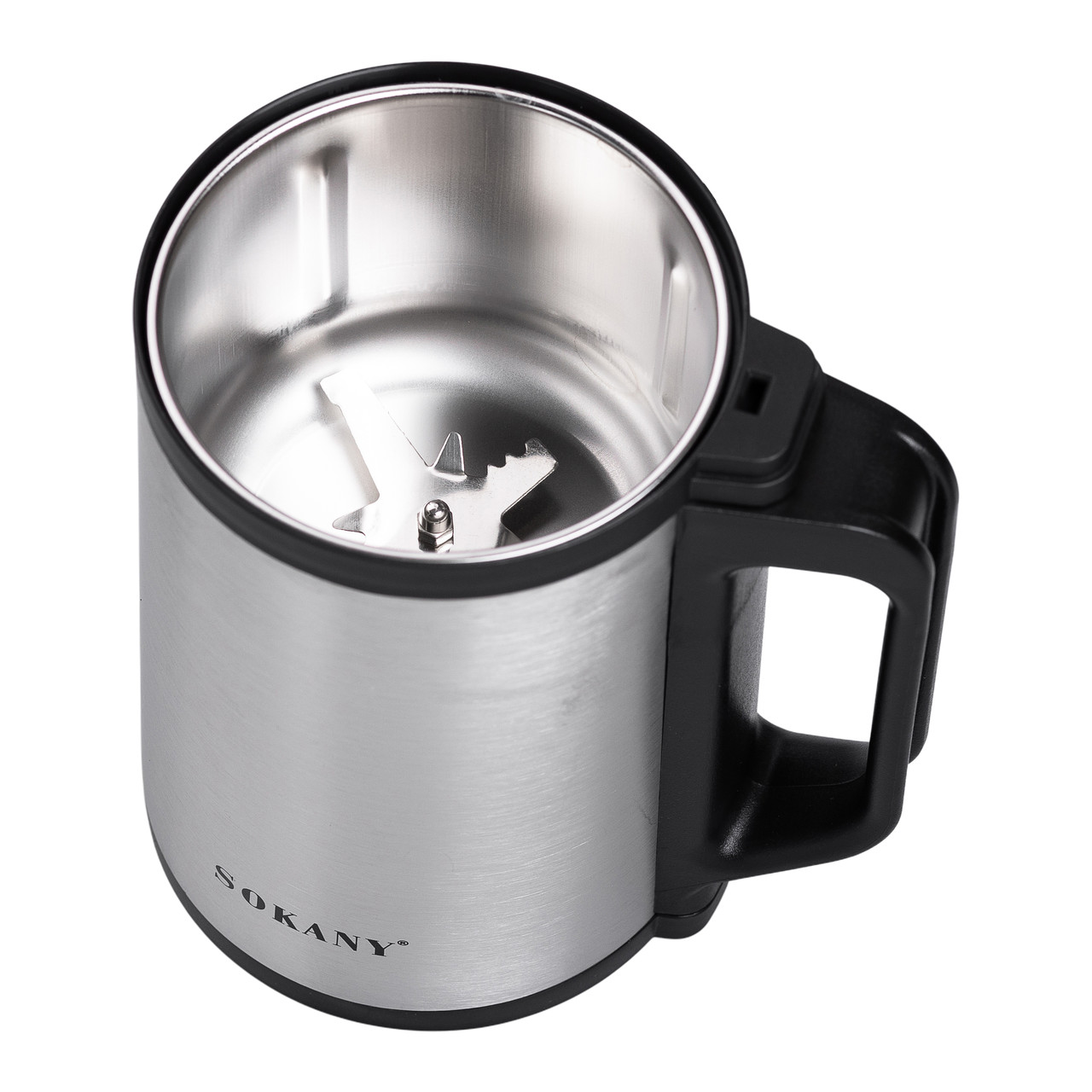 Кавомолка електрична 300 Вт автоматична 140 г для дрібного помолу із нержавіючої сталі Sokany