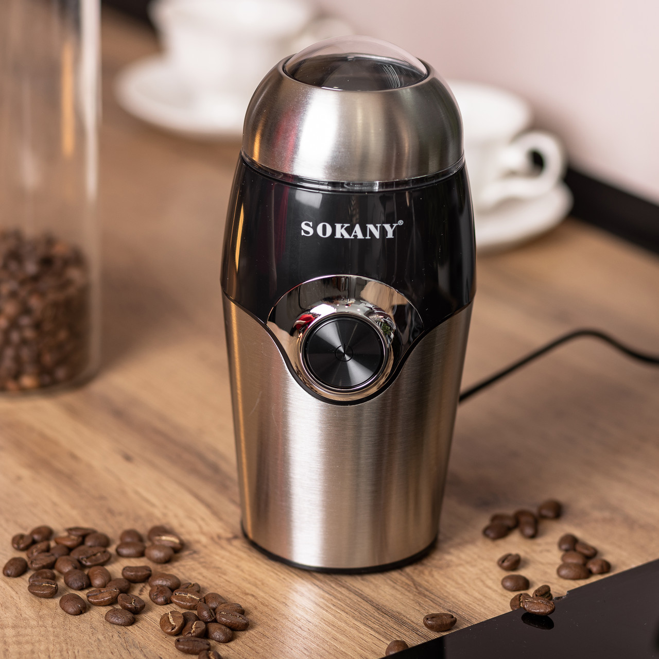 Кавомолка мультимолка 150 Вт 50 г електрична для дрібного помолу Sokany