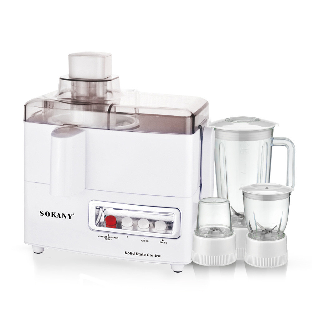 Кухонний комбайн із соковижималкою та кавомолкою 4 в 1 блендер 800 Вт Sokany