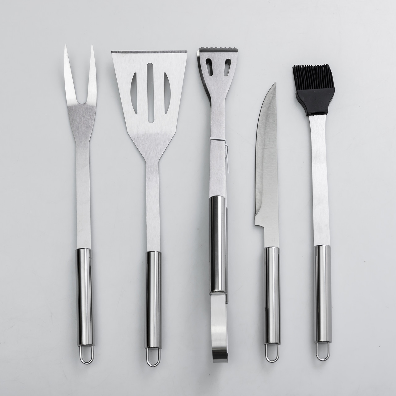 Набір аксесуарів для барбекю, мангала, гриля 5 предметів 40х10х5 см мангальне приладдя