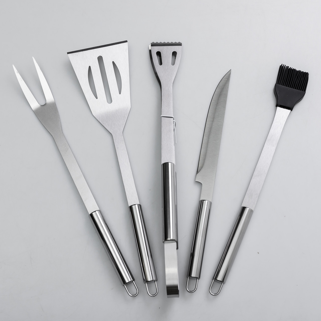 Набір аксесуарів для барбекю, мангала, гриля 5 предметів 40х10х5 см мангальне приладдя