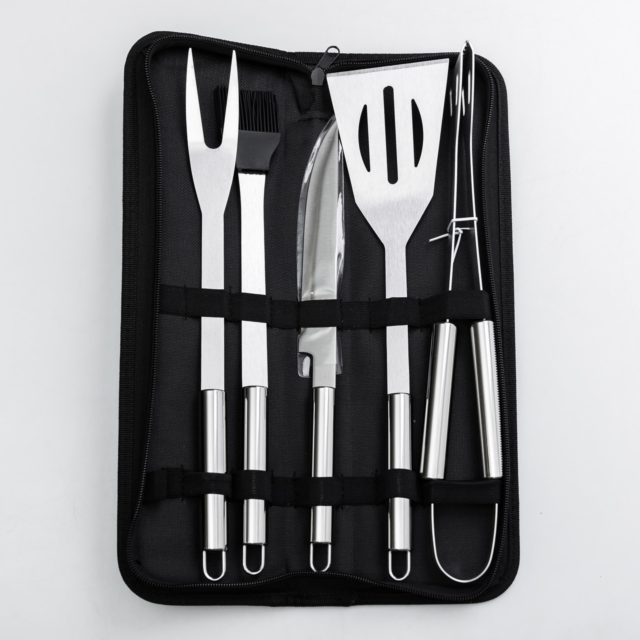 Набір аксесуарів для барбекю, мангала, гриля 5 предметів 40х10х5 см мангальне приладдя