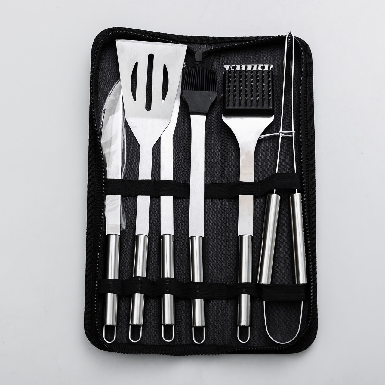 Набір аксесуарів для барбекю, мангала, гриля 6 предметів 40х10х5 см мангальне приладдя