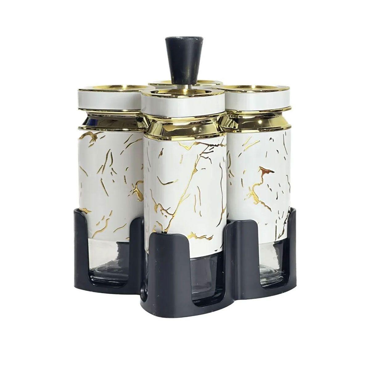 Набір баночок для спецій 4 шт 120 мл карусель для зберігання спецій