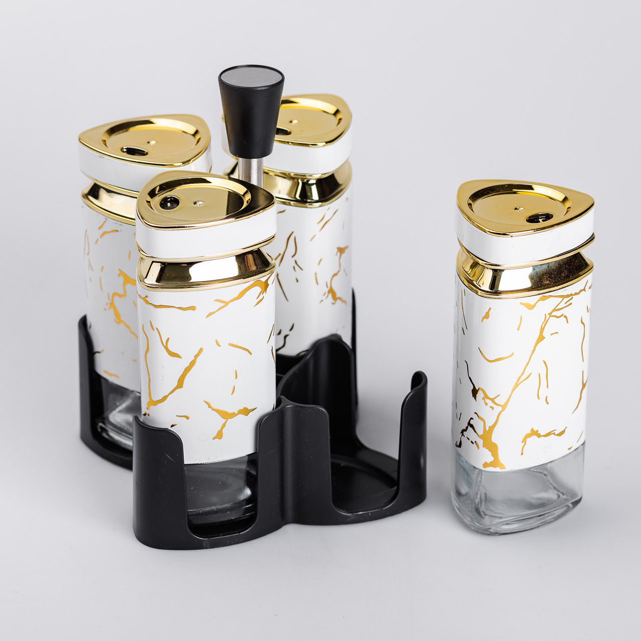 Набір баночок для спецій 4 шт 120 мл карусель для зберігання спецій