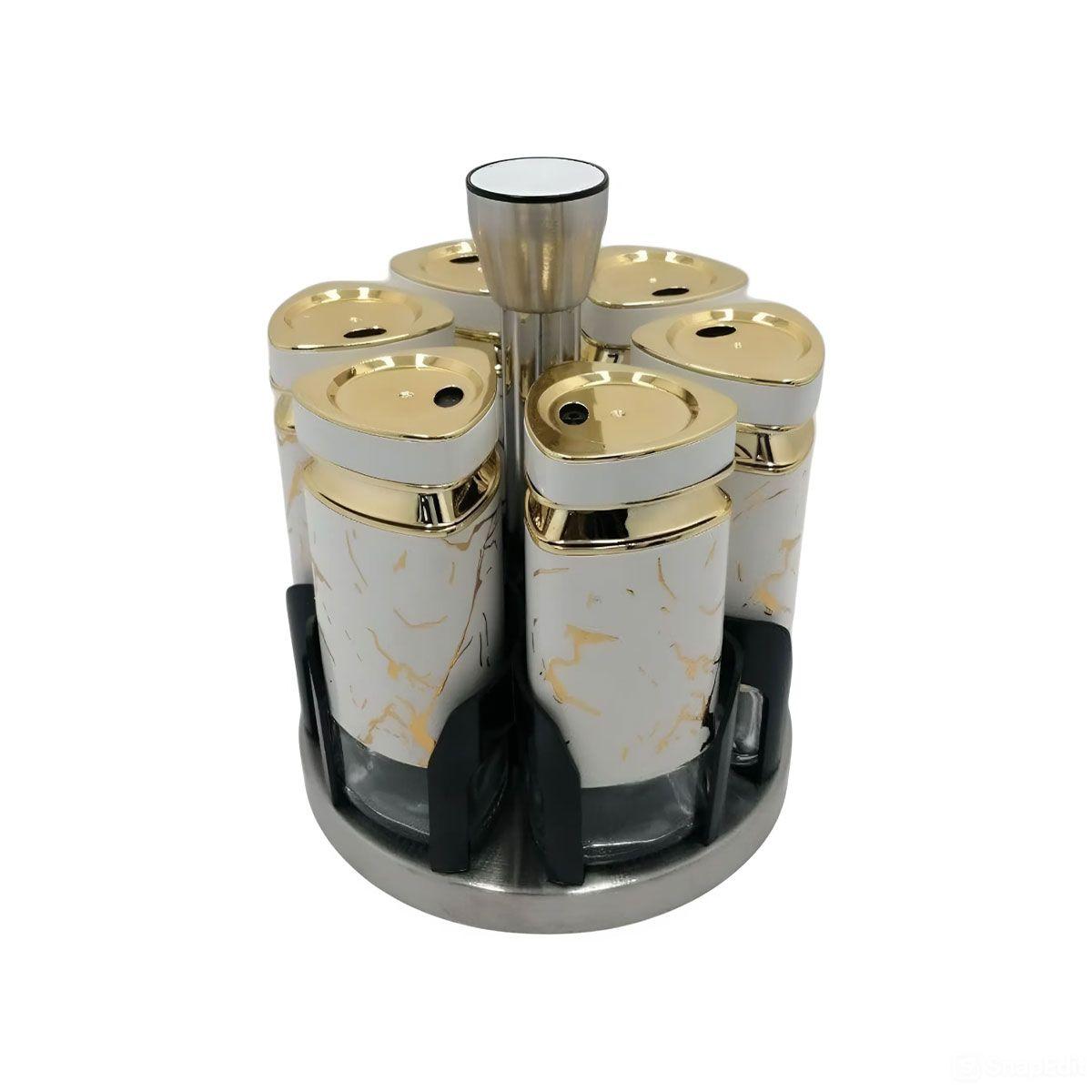 Набір баночок для спецій 6 шт 120 мл карусель для зберігання спецій 6 шт 120 мл