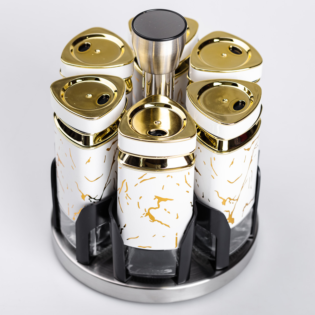 Набір баночок для спецій 6 шт 120 мл карусель для зберігання спецій 6 шт 120 мл