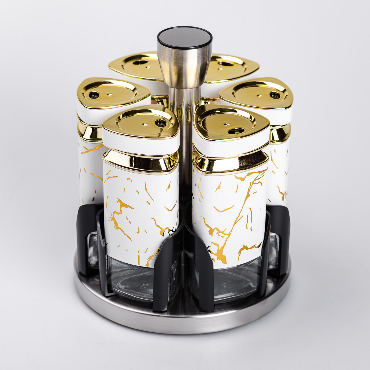 Набір баночок для спецій 6 шт 120 мл карусель для зберігання спецій 6 шт 120 мл