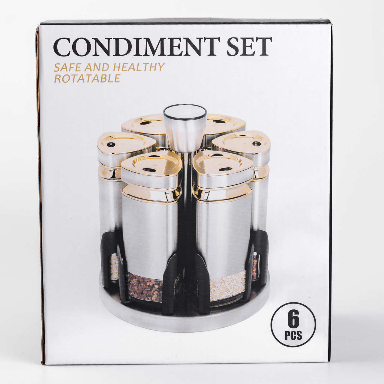 Набір баночок для спецій 6 шт 120 мл карусель для зберігання спецій 6 шт 120 мл