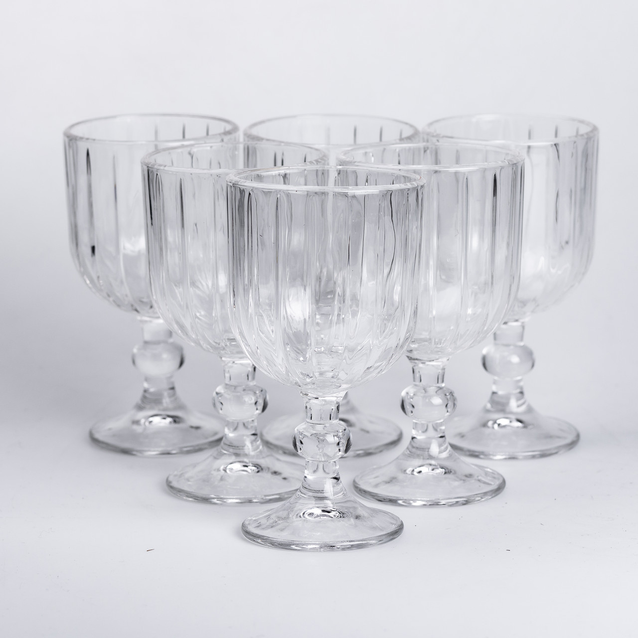 Набір келихів для вина 6 штук 400 мл скляні подарункові келихи на ніжці