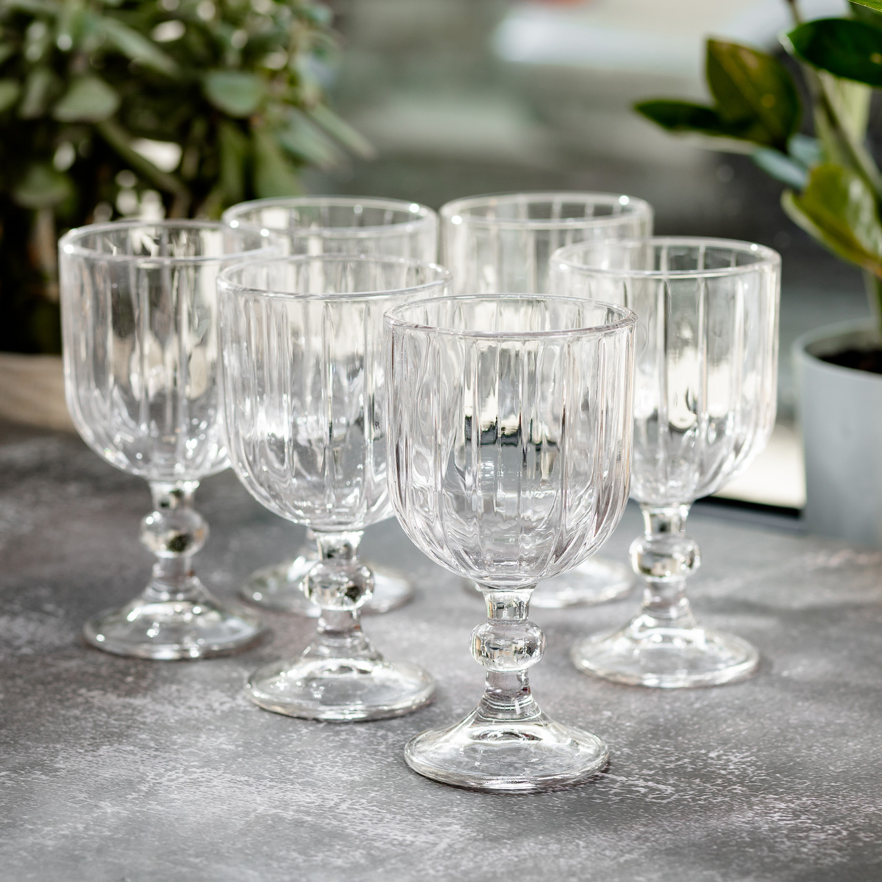 Набір келихів для вина 6 штук 400 мл скляні подарункові келихи на ніжці