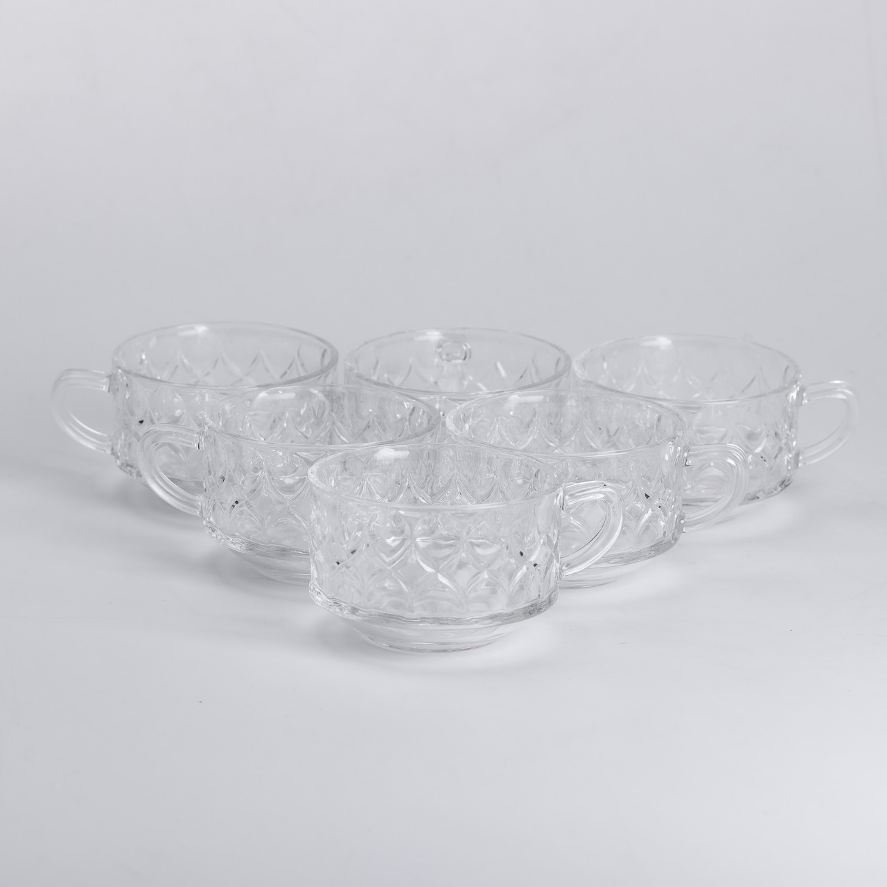 Набір прозорих чашок 6 шт 270 мл скляних для чаю, для кави