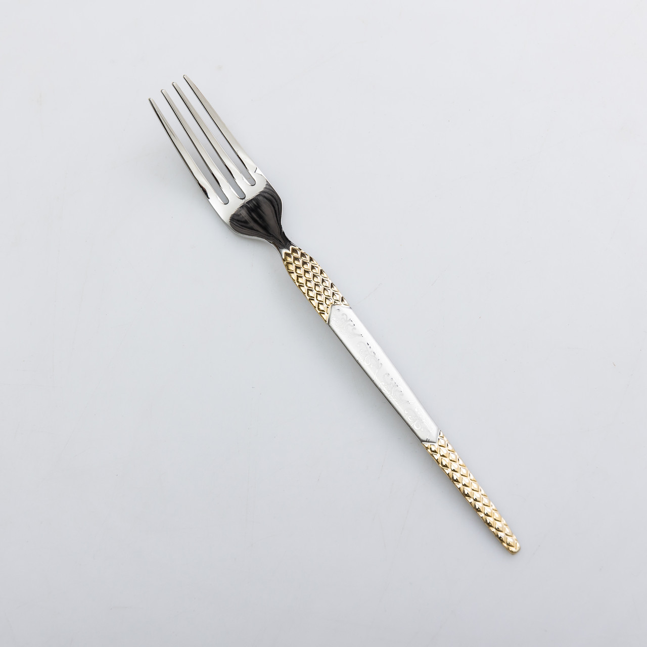 Набір десертних виделок 6 штук виделки десертні з нержавіючої сталі 15.5 см Срібло з золотом