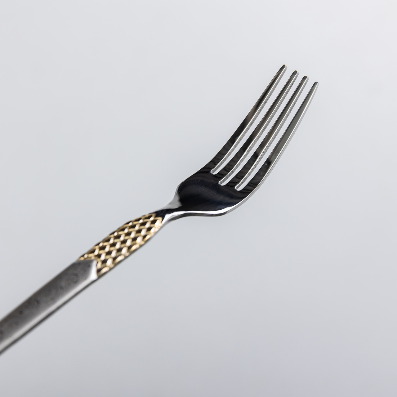 Набір десертних виделок 6 штук виделки десертні з нержавіючої сталі 15.5 см Срібло з золотом