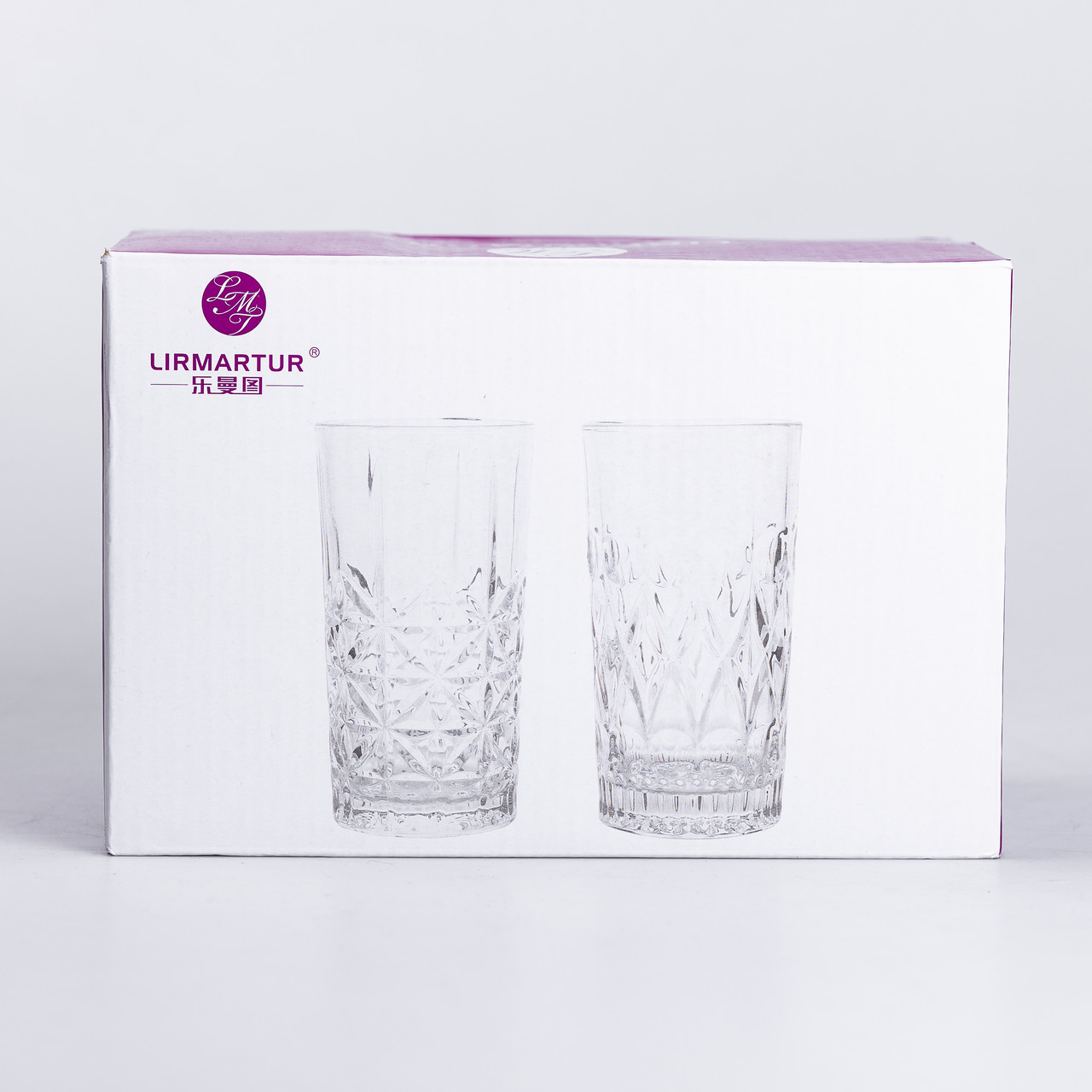 Набір фігурних склянок 6 шт. 300 мл скляні склянки для коктейлів, холодних напоїв