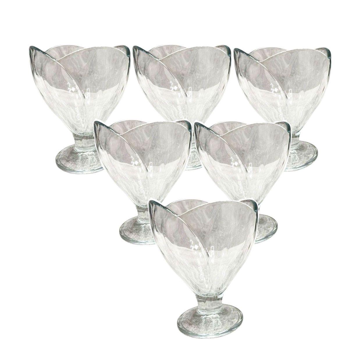 Набір креманок на ніжці 6 шт креманки скляні для десертів, морозива, желе набір 180 мл