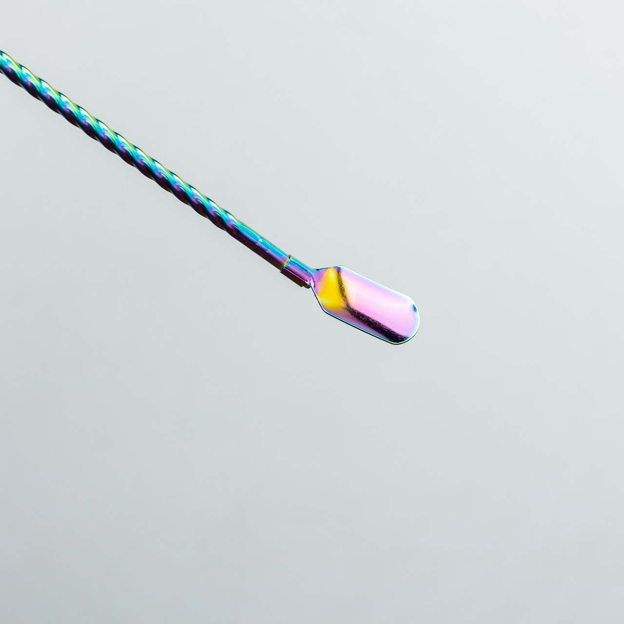 Набір багаторазових ложок-трубочок 6 шт для напоїв 22 см зі щіткою для миття з нержавіючої сталі Хамелеон