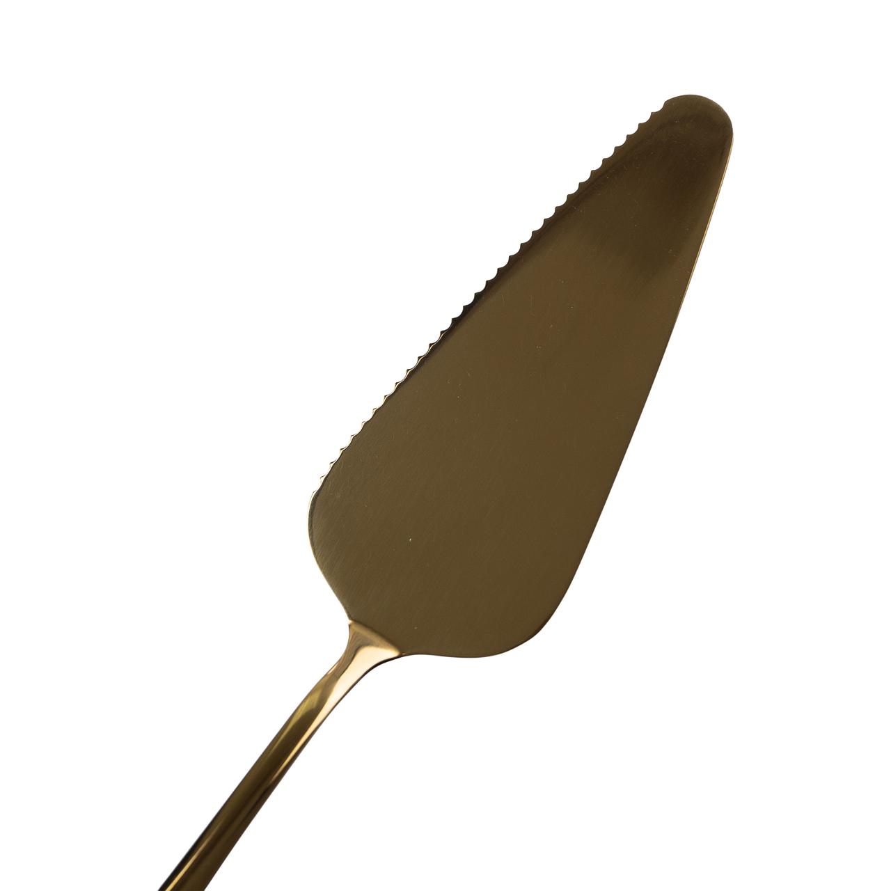 Набір приладів для подачі торта 4 предмети з нержавіючої сталі Золотистий