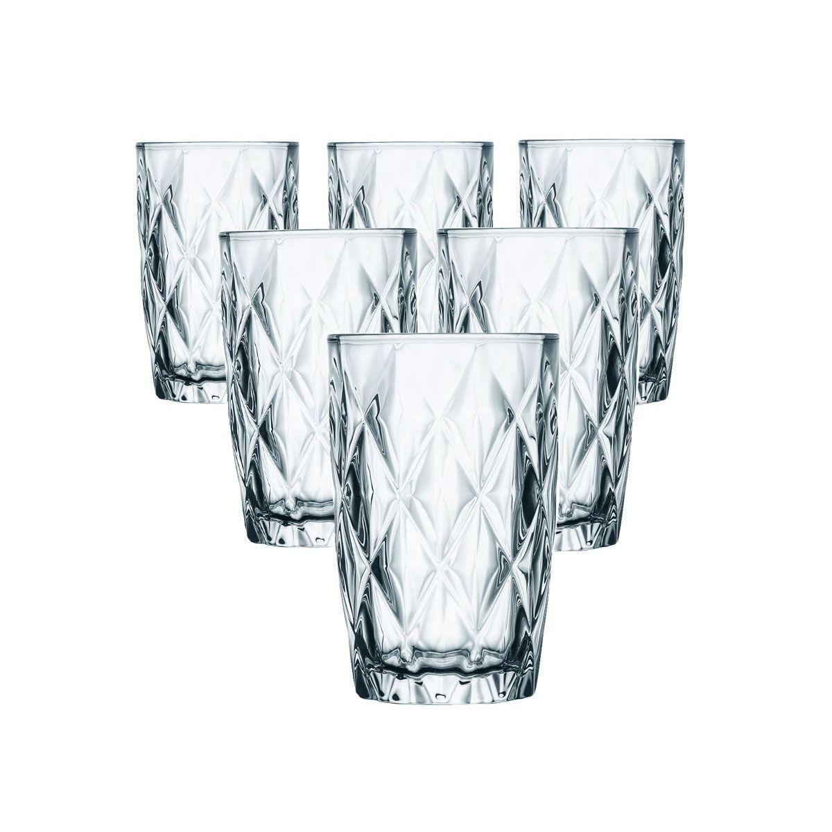 Набір склянок для напоїв 6 шт. з товстого скла 400 мл склянки для холодних напоїв