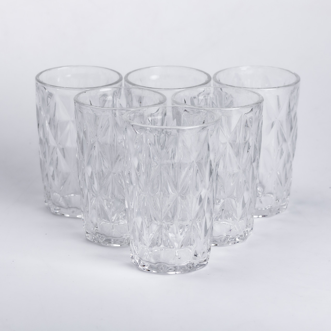 Набір склянок для напоїв 6 шт. з товстого скла 400 мл склянки для холодних напоїв