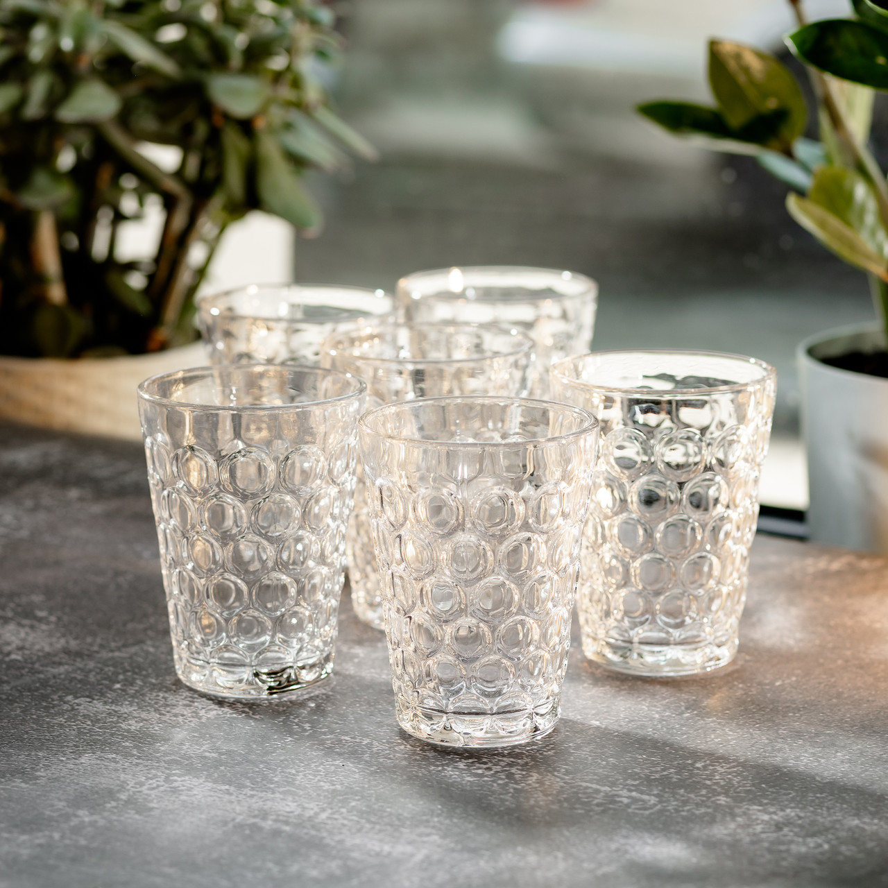 Набір скляних склянок 6 шт. 400 мл для лимонадів, соку, води, коктейлів.