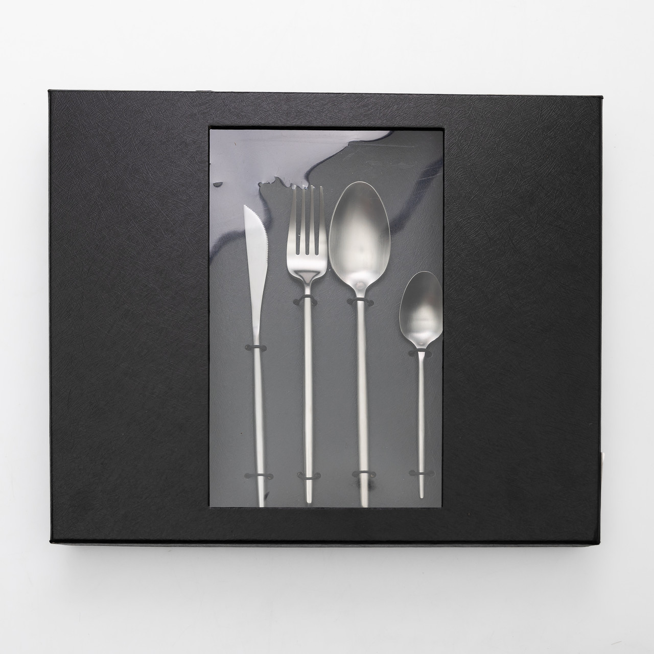 Набір столових приборів 24 предмети столовий набір на 6 персон Сріблястий