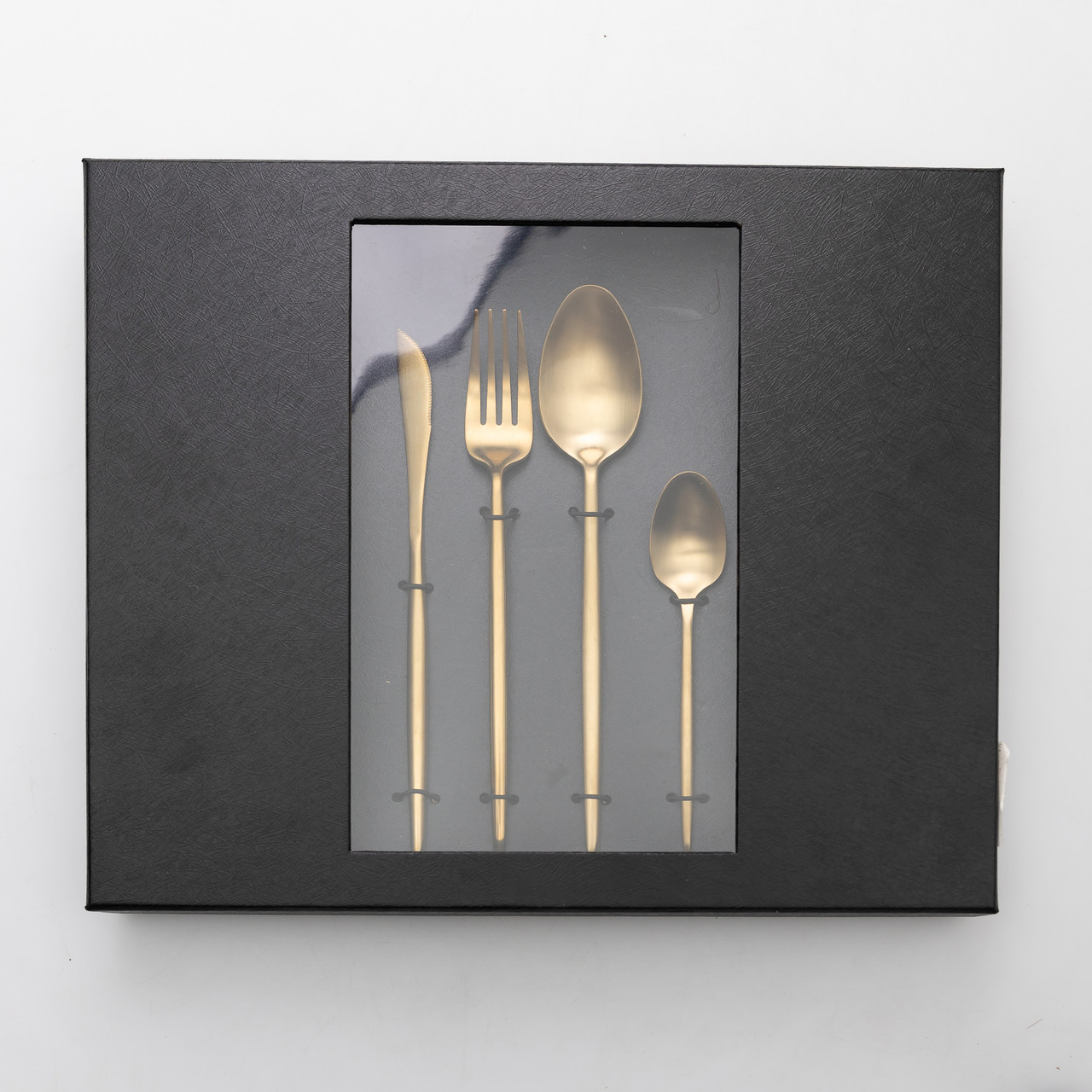 Набір столових приборів 24 предмети столовий набір на 6 персон Золотистий