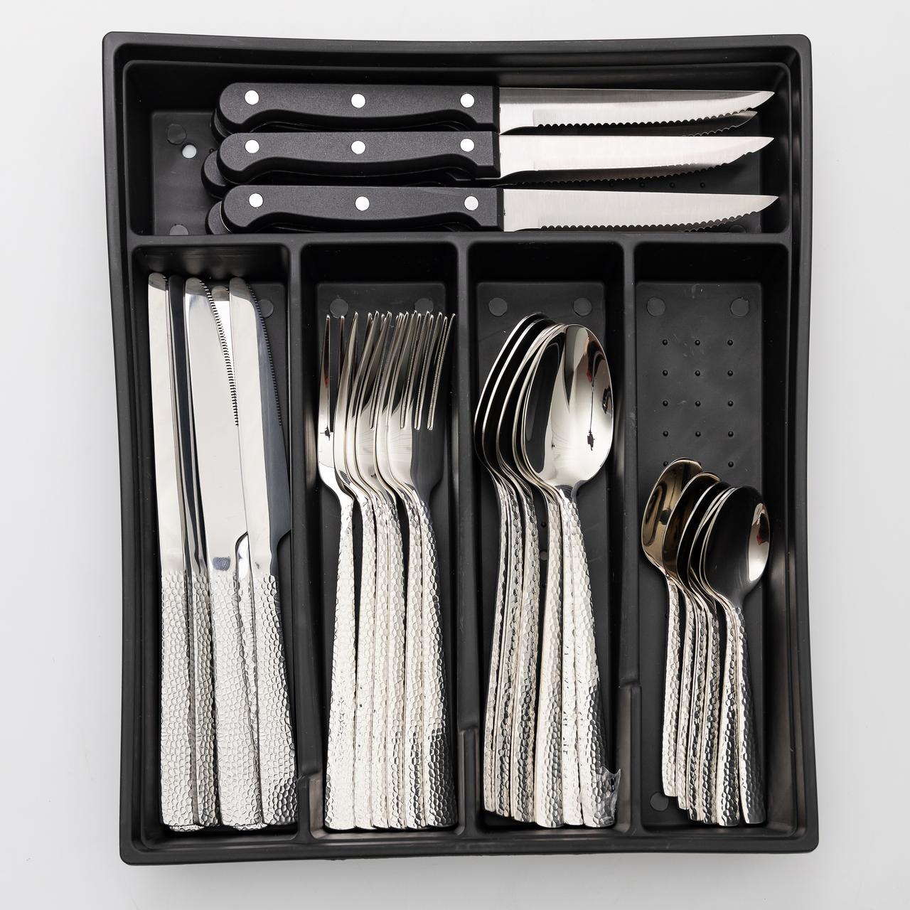 Набір столових приборів у футлярі на 6 осіб столовий набір 30 предметів у футлярі Срібло
