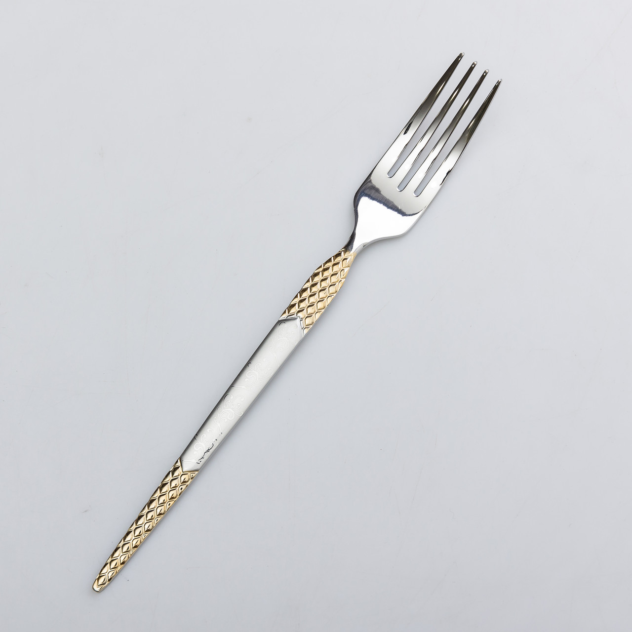 Набір столових виделок 6 штук виделка з нержавіючої сталі 21 см Срібло з золотом
