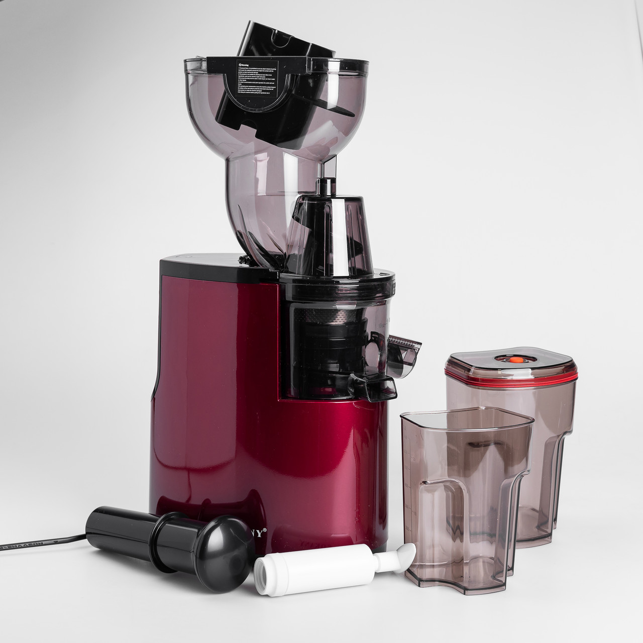 Соковижималка шнекова для томатів 300 Вт 2 швидкості Червоний Sokany