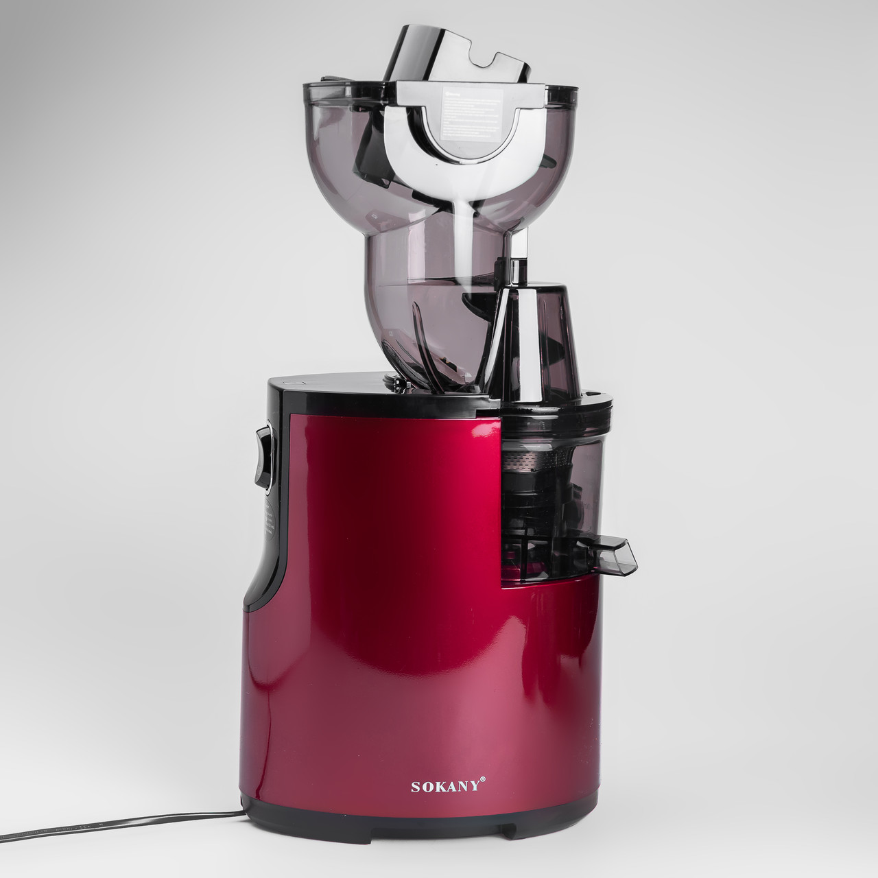 Соковижималка шнекова для томатів 300 Вт 2 швидкості Червоний Sokany