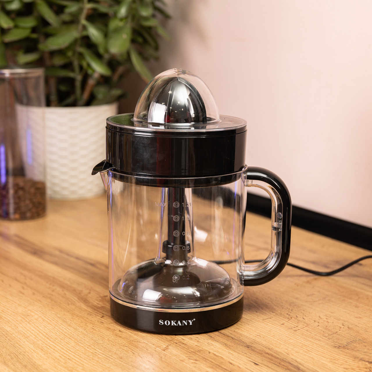 Соковижималка для цитрусових електрична 30 Вт 1.2 л прес для апельсинів Sokany