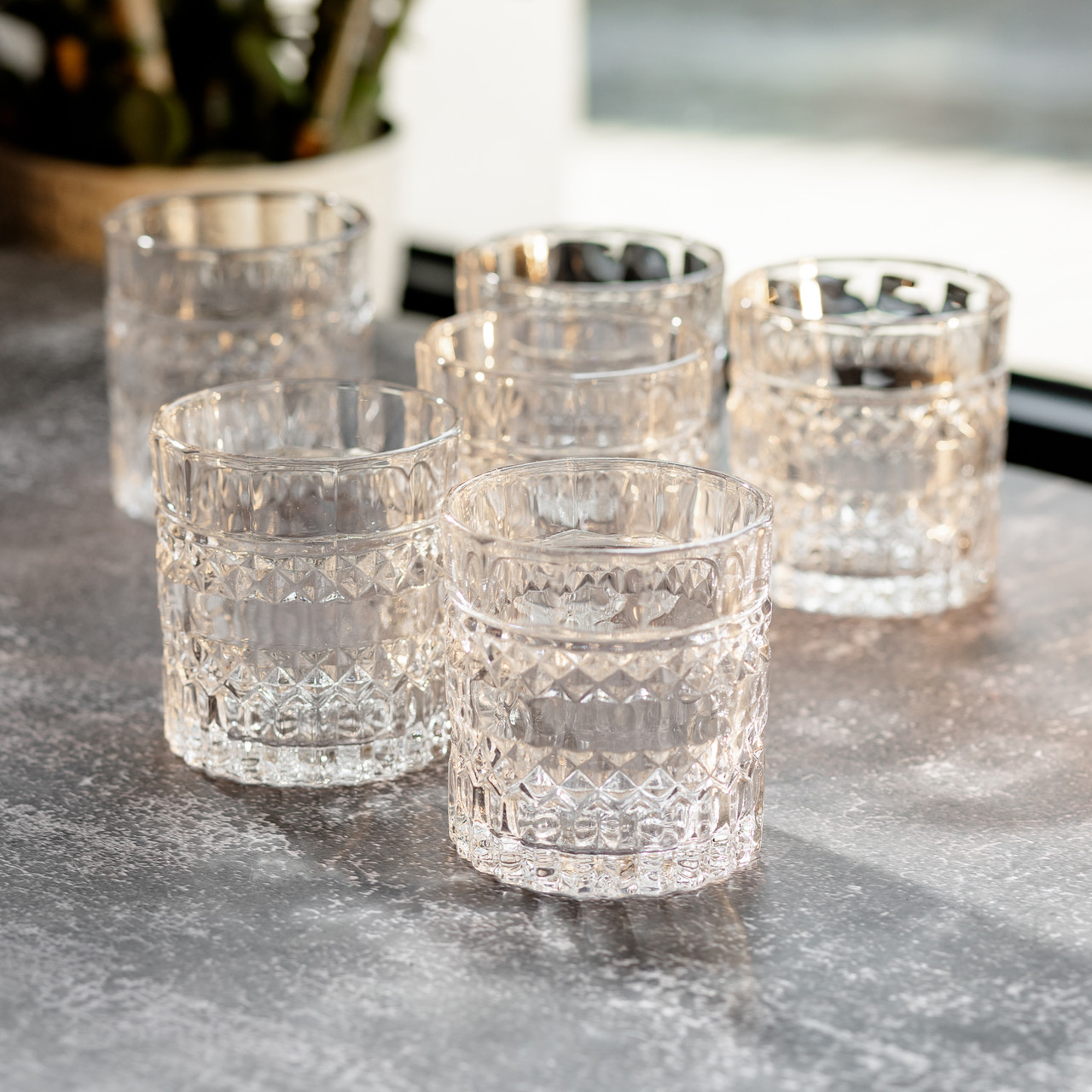 Склянки 220 мл набір 6 шт для напоїв, лимонаду, коктейлів