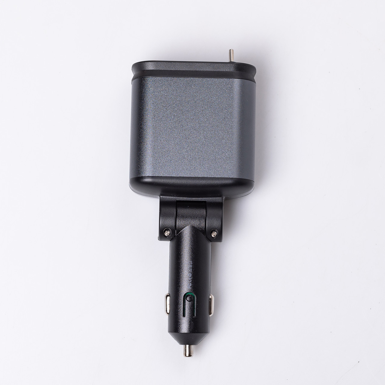 Автомобільний зарядний пристрій LED-проекція, зі швидкою зарядкою і висувними кабелями Apple Lightning/USB-С