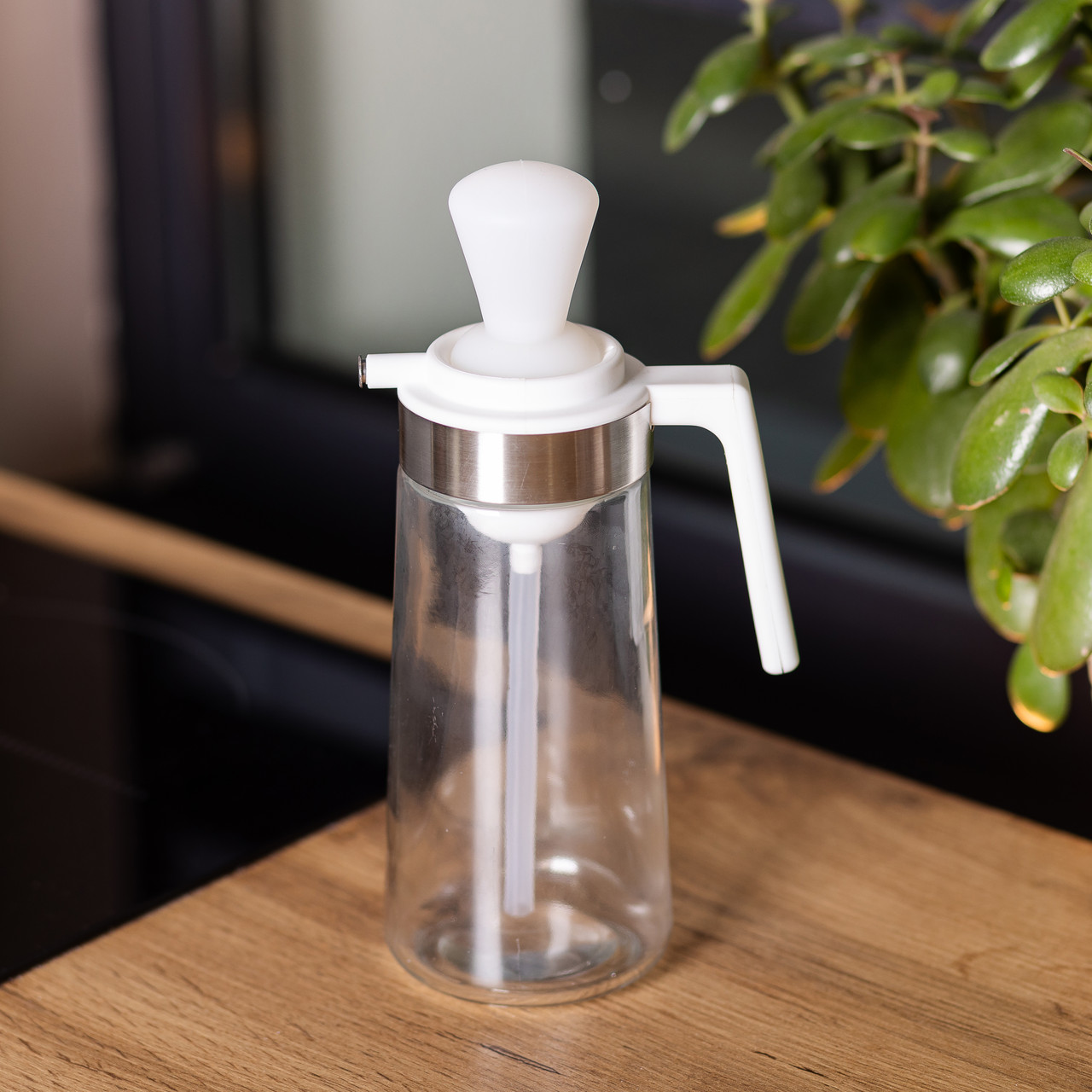 Пляшка для олії з дозатором 550 мл скляна пляшка для оливкової та соняшникової олії