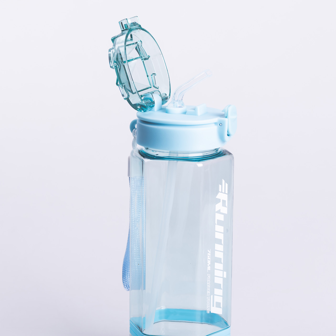 Пляшка для води багаторазова 760 мл пляшечка з трубочкою для спорту та школи