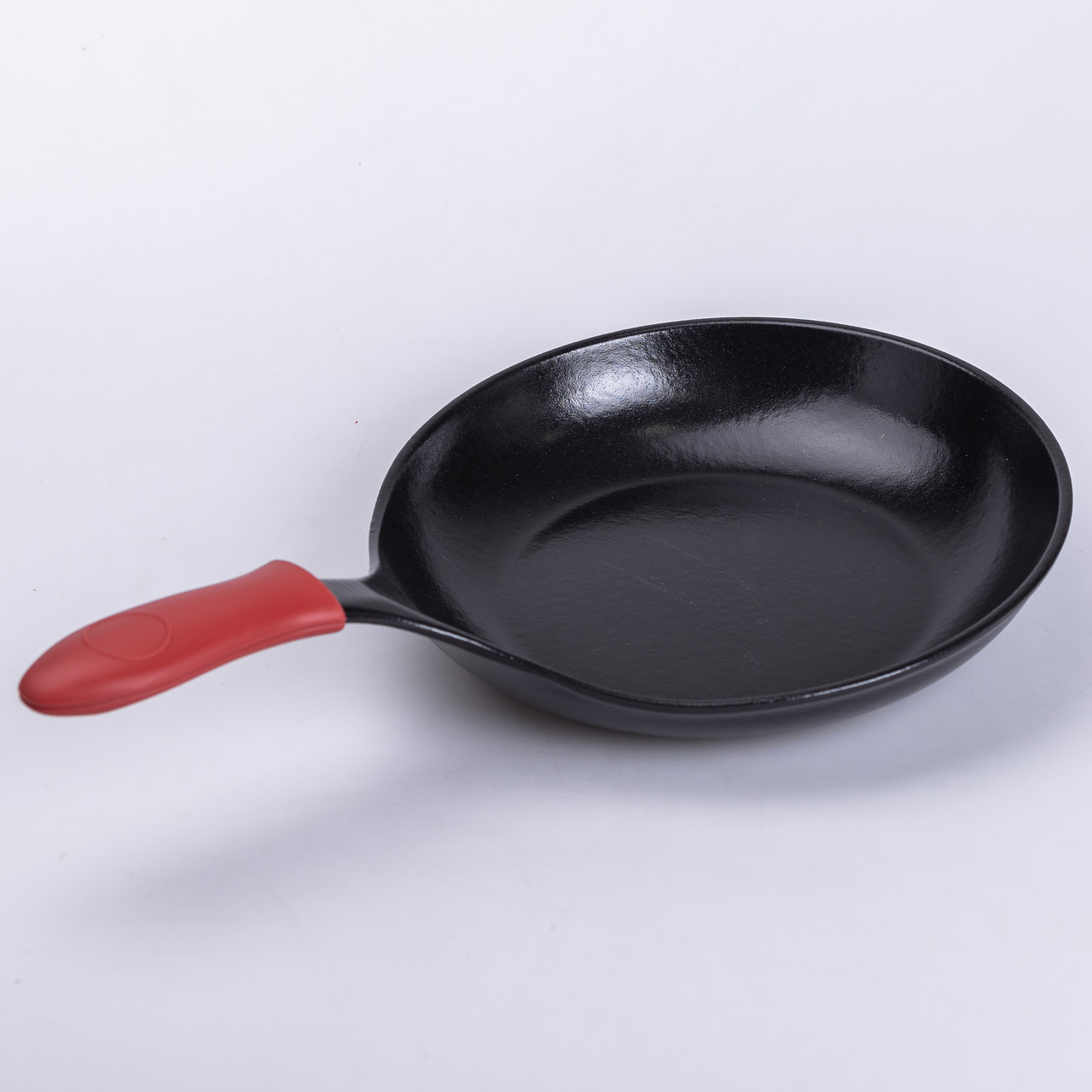 Чавунна сковорода з силіконовою ручкою Ø21 см для електричної та газової плити 500 мл