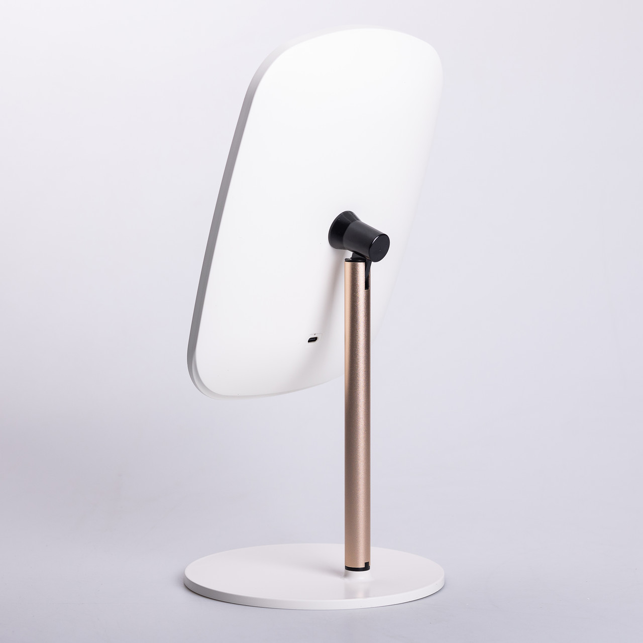 Настільне дзеркало з підсвічуванням 23х18 см для макіяжу на ніжці Біле